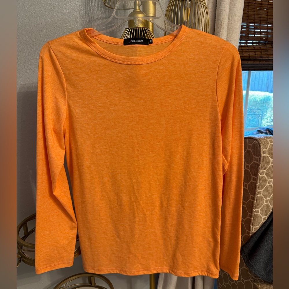 Heathered Orange Long Sleeve Shirt